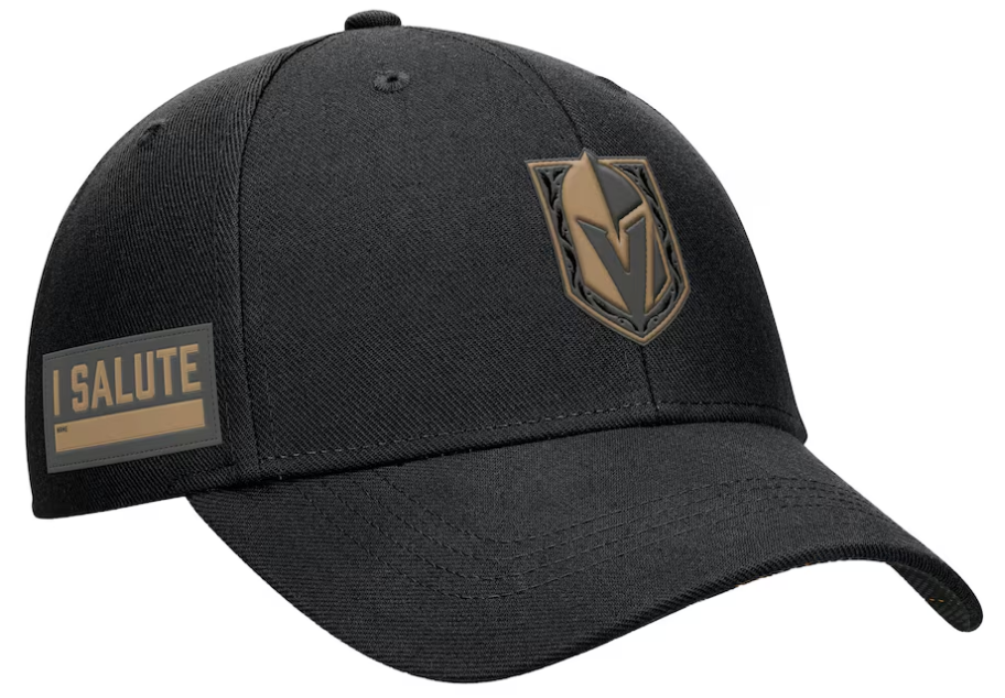 Vegas Golden Knights Fanatics Authentic Pro Military Appreciation Adjustable Hat - Black