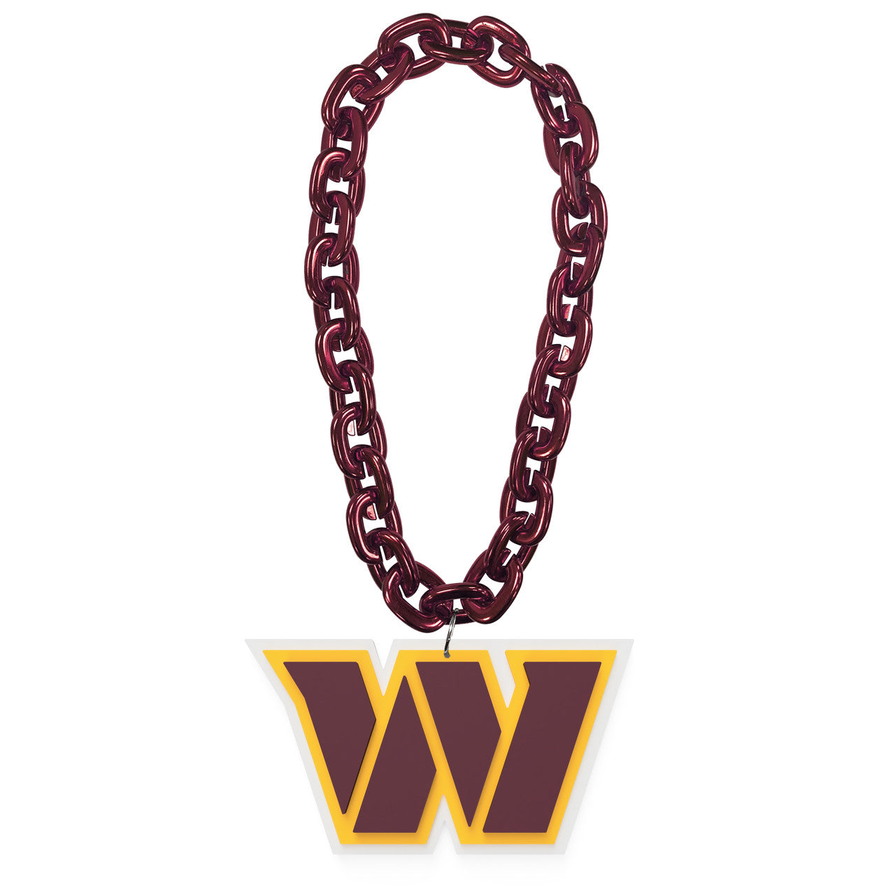 Washington Commanders Logo NFL Fan Chain 10 Inch 3D Foam Necklace-Maroon Chain