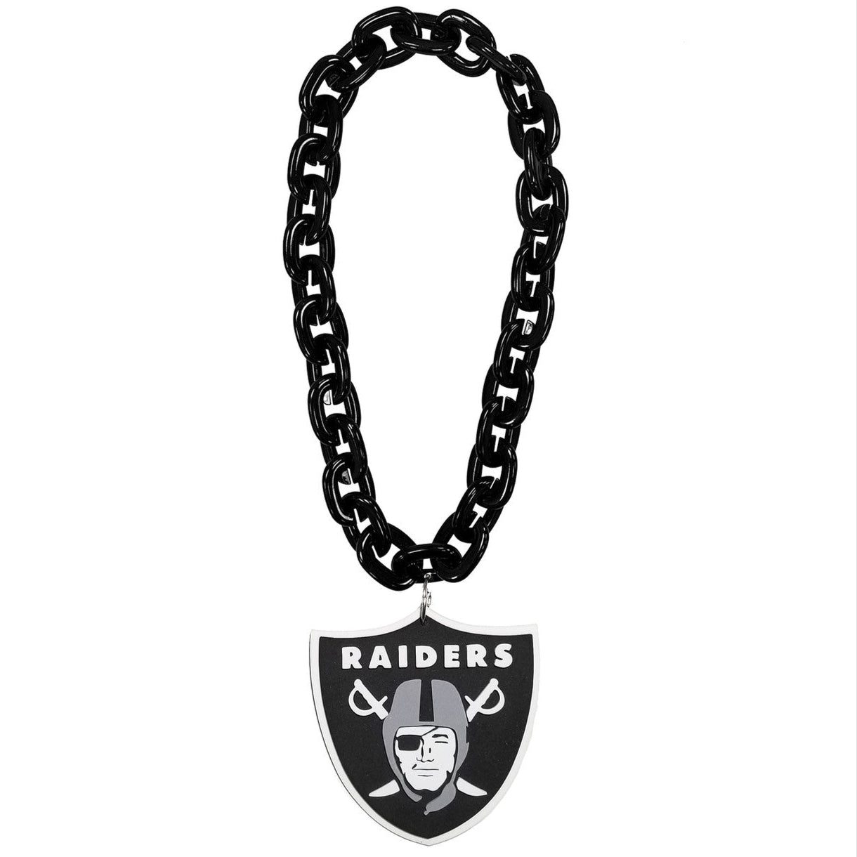Las Vegas Raiders NFL Fan Chain 10 Inch 3D Foam Necklace - Black Chain