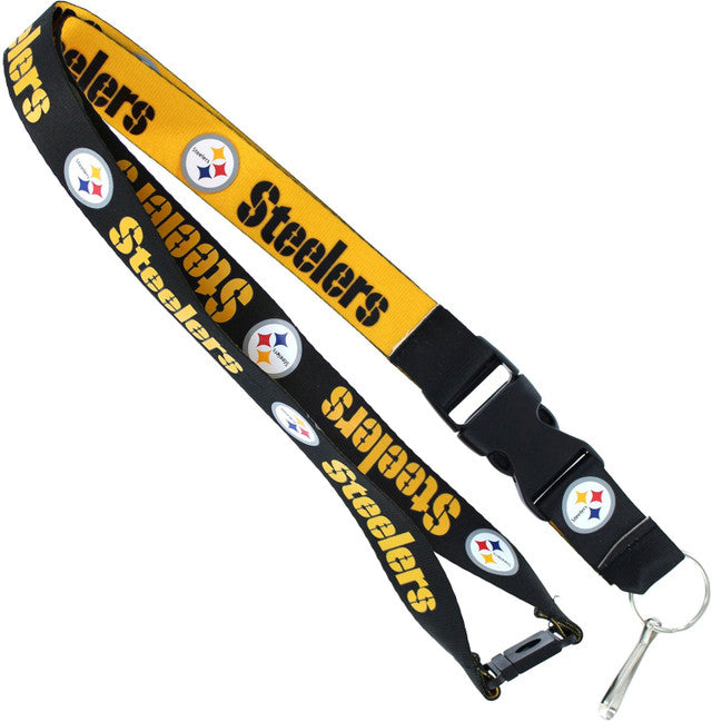 Pittsburgh Steelers Reversible Lanyard - Yellow/Gold