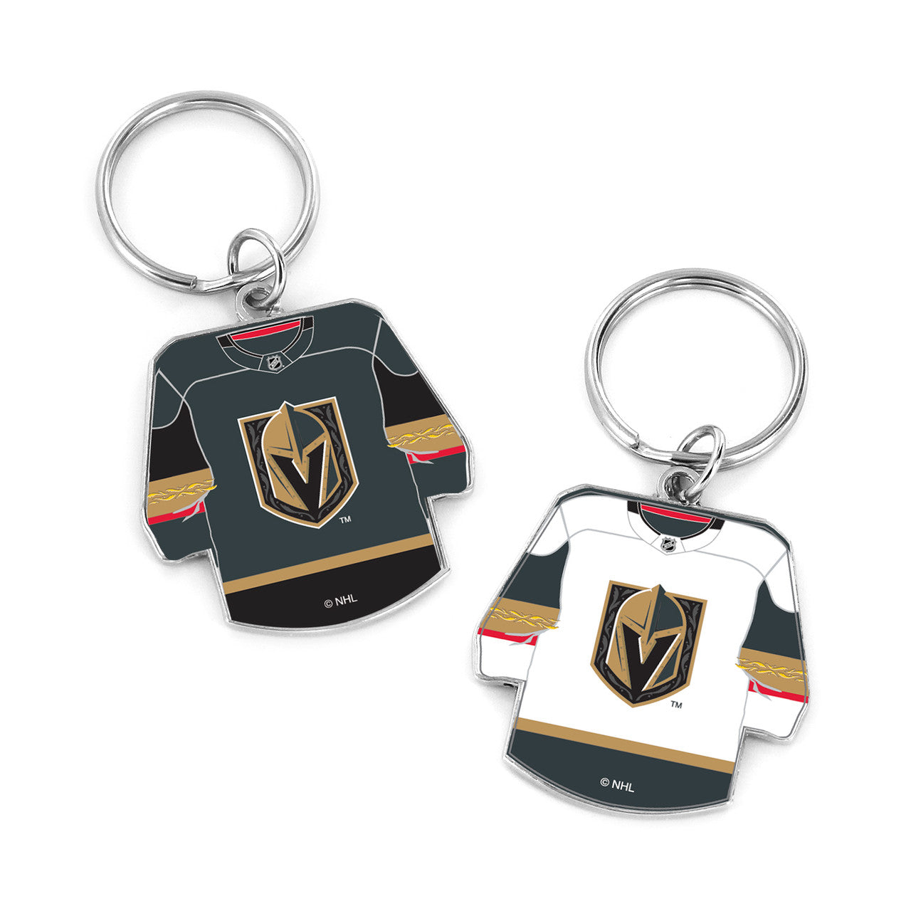 LAS VEGAS GOLDEN KNIGHTS HOME/AWAY REVERSIBLE JERSEY KEYCHAIN