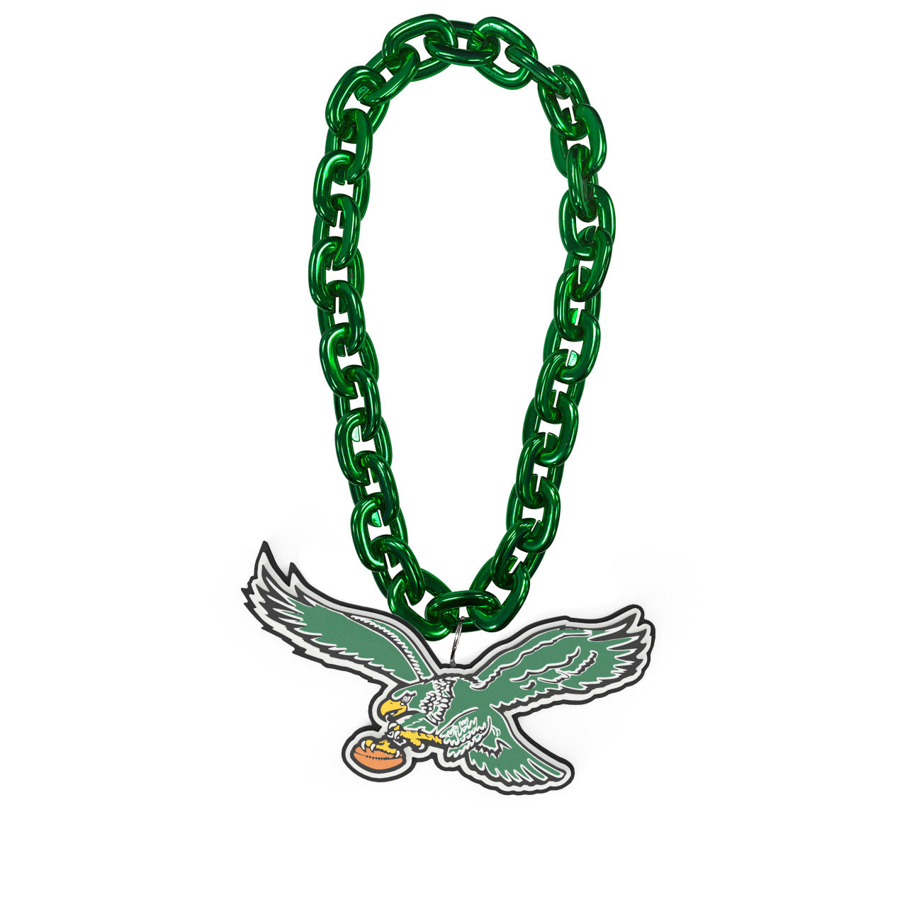 Philadelphia Eagles Throwback NFL Fan Chain 10 Inch 3D Foam Necklace- Green Chain ***