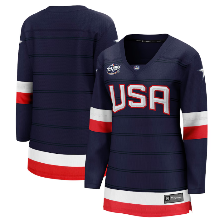 Women's USA Fanatics Navy 2025 4 Nations Face-Off Breakaway Jersey