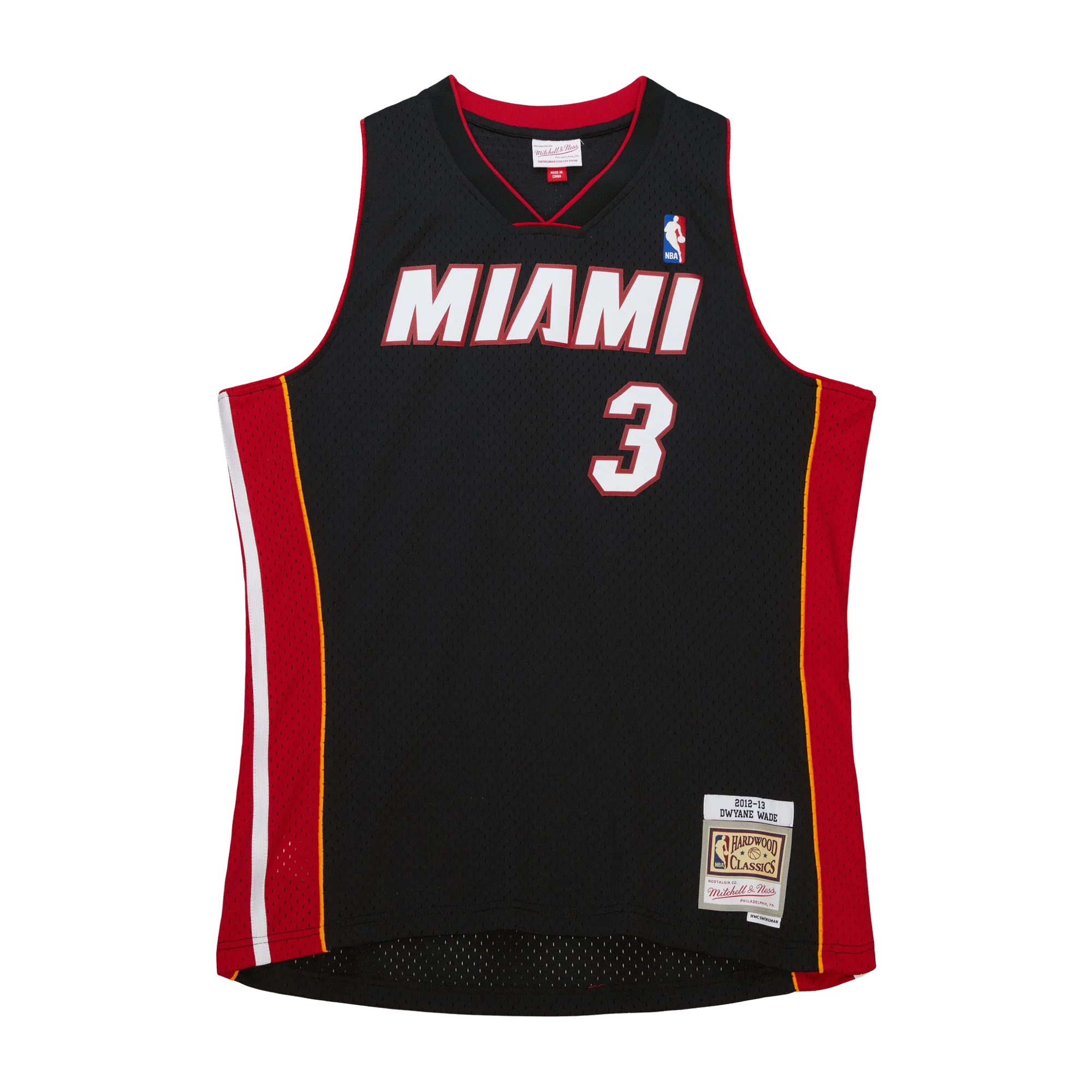 Miami Heat Dwayne Wade Youth Mitchell & Ness 2012-13 Hardwood Classics Swingman Jersey - Black