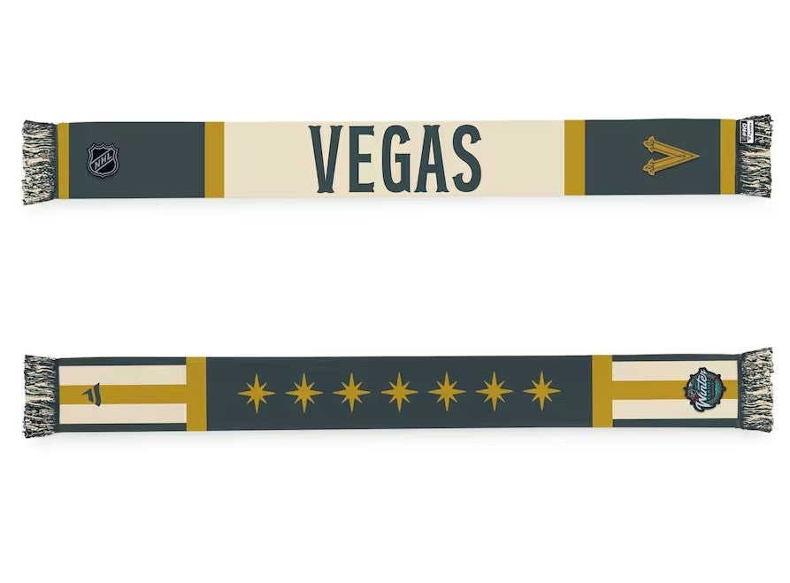 Vegas Golden Knights 2024 NHL Winter Classic Two-Sided Scarf - Charcoal/Cream ***