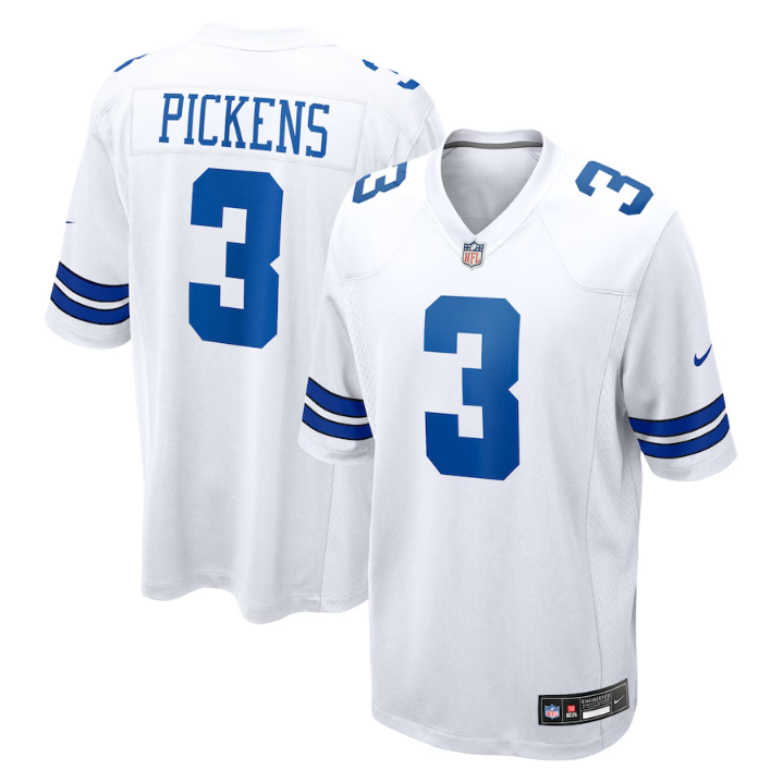 Men's Dallas Cowboys George Pickens Nike White Game Jersey ***