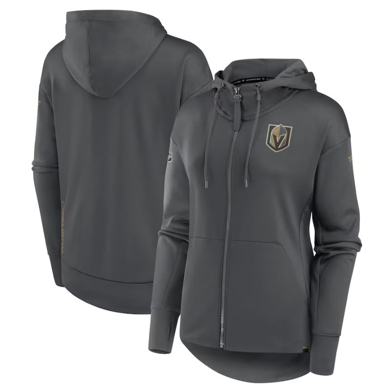 Vegas Golden Knights Fanatics Branded Women's Scuba Full-Zip Hood - Gray