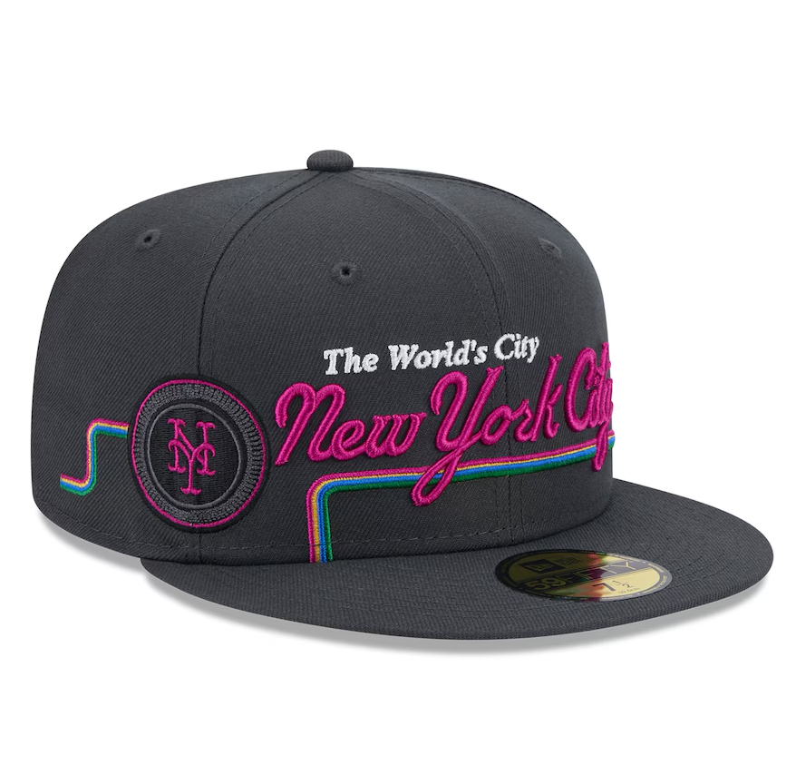 New York Mets New Era Graphite 2024 City Connect Icon 59FIFTY Fitted Hat