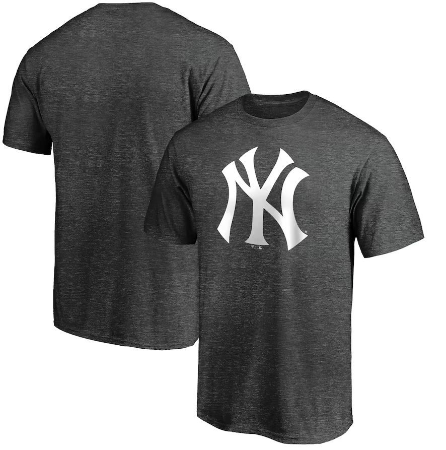 New York Yankees Men's Official Logo Charcoal T-Shirt