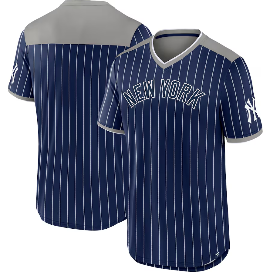 New York Yankees Fanatics Men's Navy Circle the Bases V-Neck T-Shirt