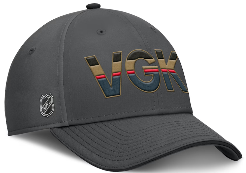 Vegas Golden Knights Fanatics Gray Authentic Pro Rink Team Code Flex Hat