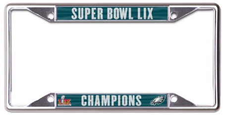 Philadelphia Eagles 2024 Super Bowl Champions License Frame