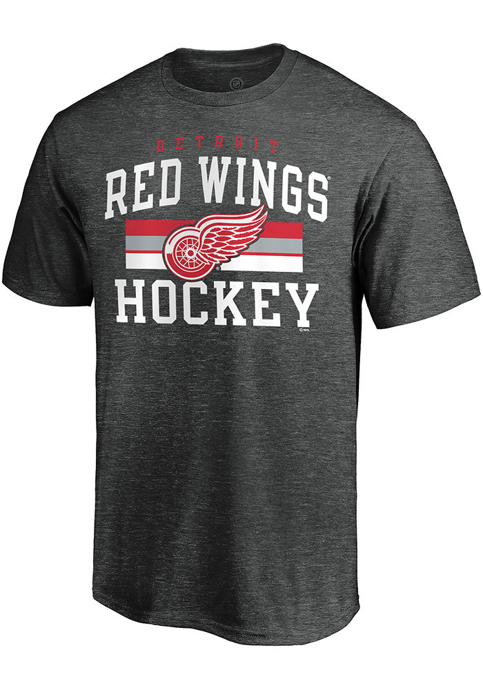 Detroit Red Wings Iconic Dynasty Short Sleeve T Shirt - Charcoal