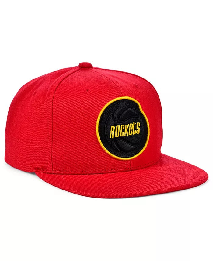 Houston Rockets Full Court Pop Snapback Cap - Red