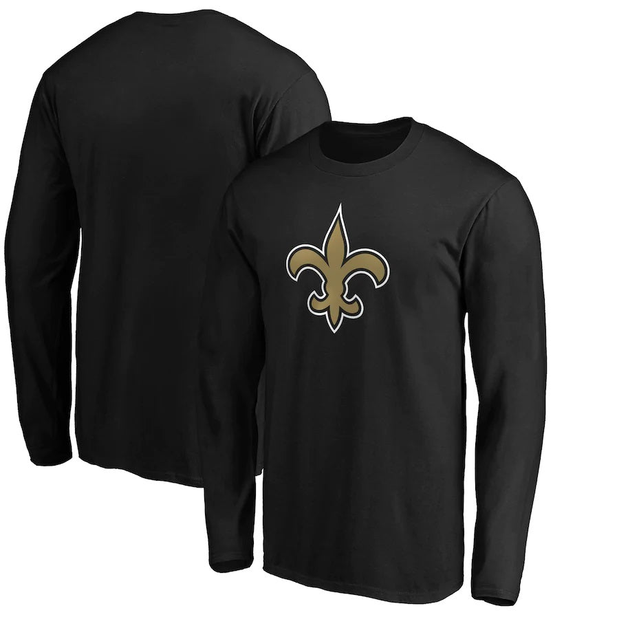 New Orleans Saints Fanatics Branded Primary Logo Long Sleeve T-Shirt - Black
