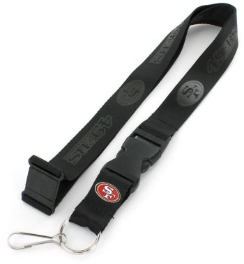 49ers Black Lanyard
