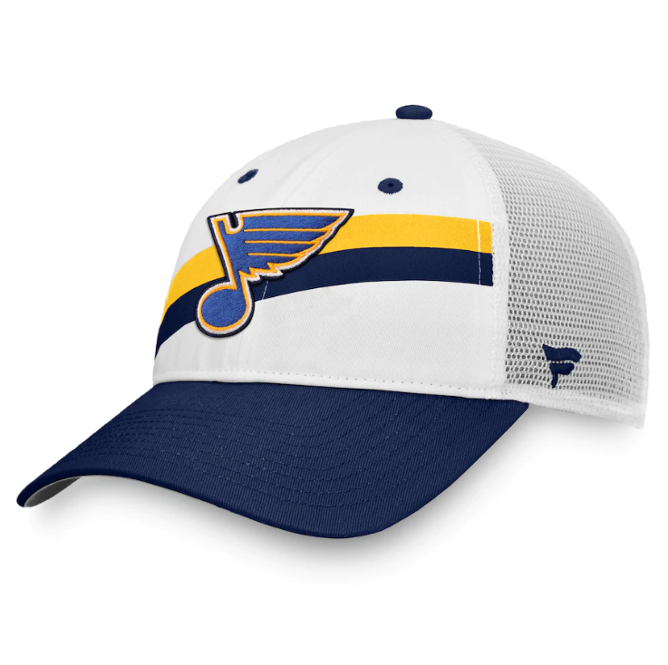 St. Louis Blues Fanatics Branded Prep Squad Trucker Snapback Hat – Navy/White