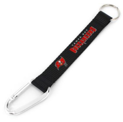 Tampa Bay Buccaneers Carabiner Lanyard Keychain - Black