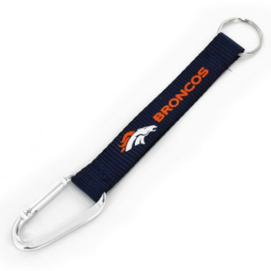 Denver Broncos Carabiner Lanyard Keychain - Navy