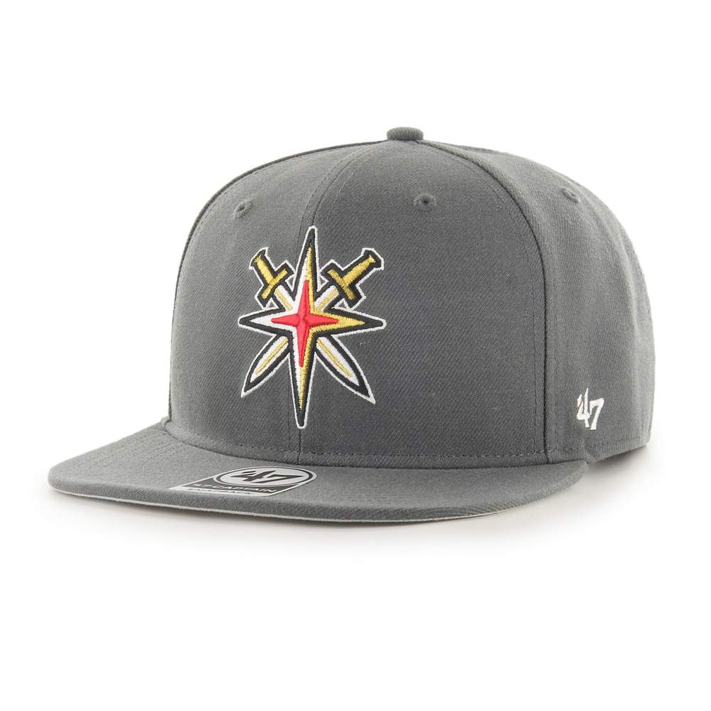 Vegas Golden Knights '47 Brand No Shot Charcoal Retro Reverse Captain Snapback Hat