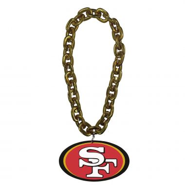 San Francisco 49ers NFL Fan Chain 3D Foam Necklace-GOLD CHAIN