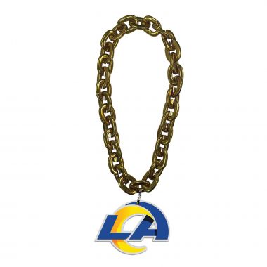 Los Angeles Rams Oversized 3D Foam Logo Fan Chain Necklace - Gold Chai ...