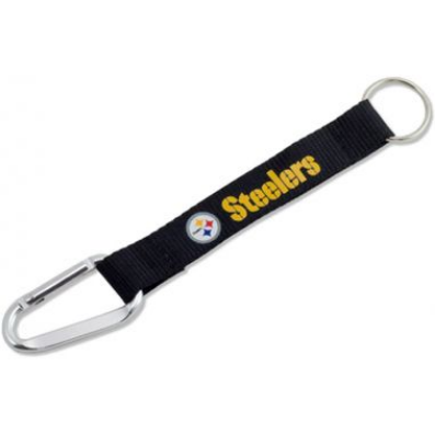 Pittsburgh Steelers Carabiner Lanyard Keychain - Black