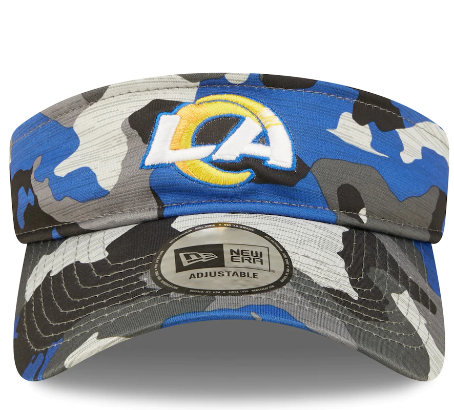 Los Angeles Rams New Era Camo 2022 NFL Training Camp Official Adjustable Visor