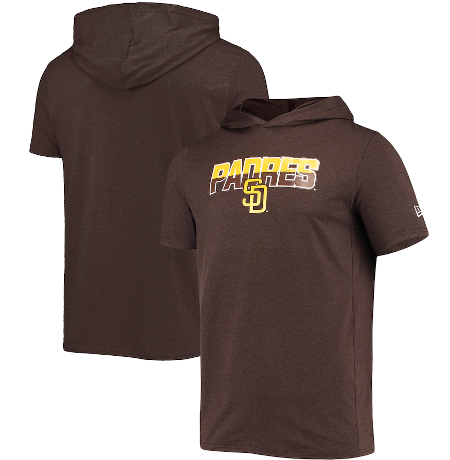 San Diego Padres New Era Heathered Brown Hoodie T-Shirt