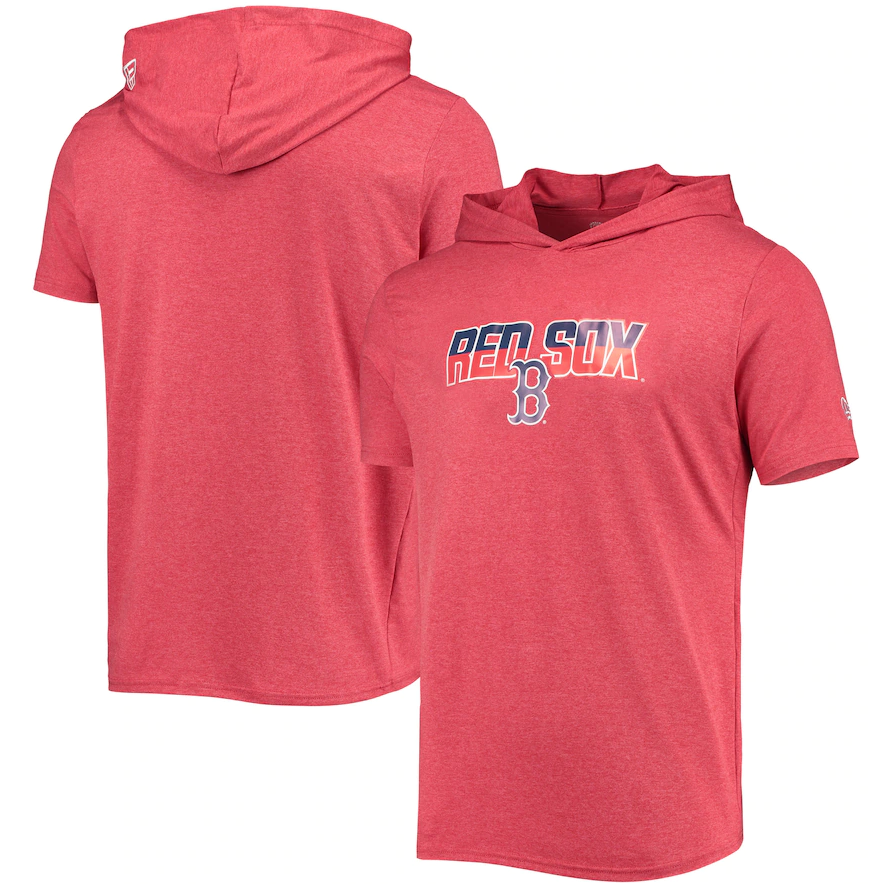 Boston Red Sox New Era Heathered Red Hoodie T-Shirt