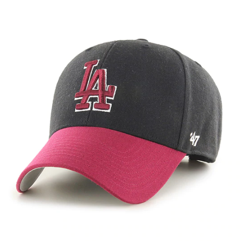 Los Angeles Dodgers '47 MVP Two Tone Adj Hat - Black/Maroon