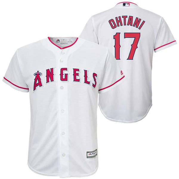 Shohei Ohtani Anaheim Angels Youth/Kids Official Player Baseball Jersey – White