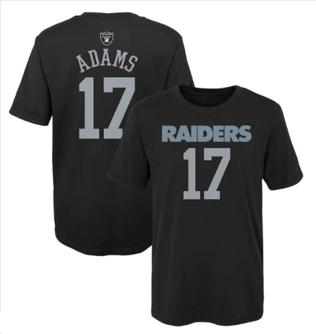 Las Vegas Raiders Kids #17 Davante Adams T-Shirt - Black
