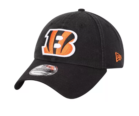Cincinnati Bengals Men's New Era Core Classic Team Logo 9TWENTY Adjustable Hat - Black