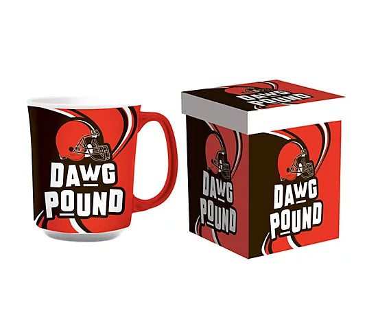 Cleveland Browns 14oz Ceramic Mug w/ Matching Gift Box
