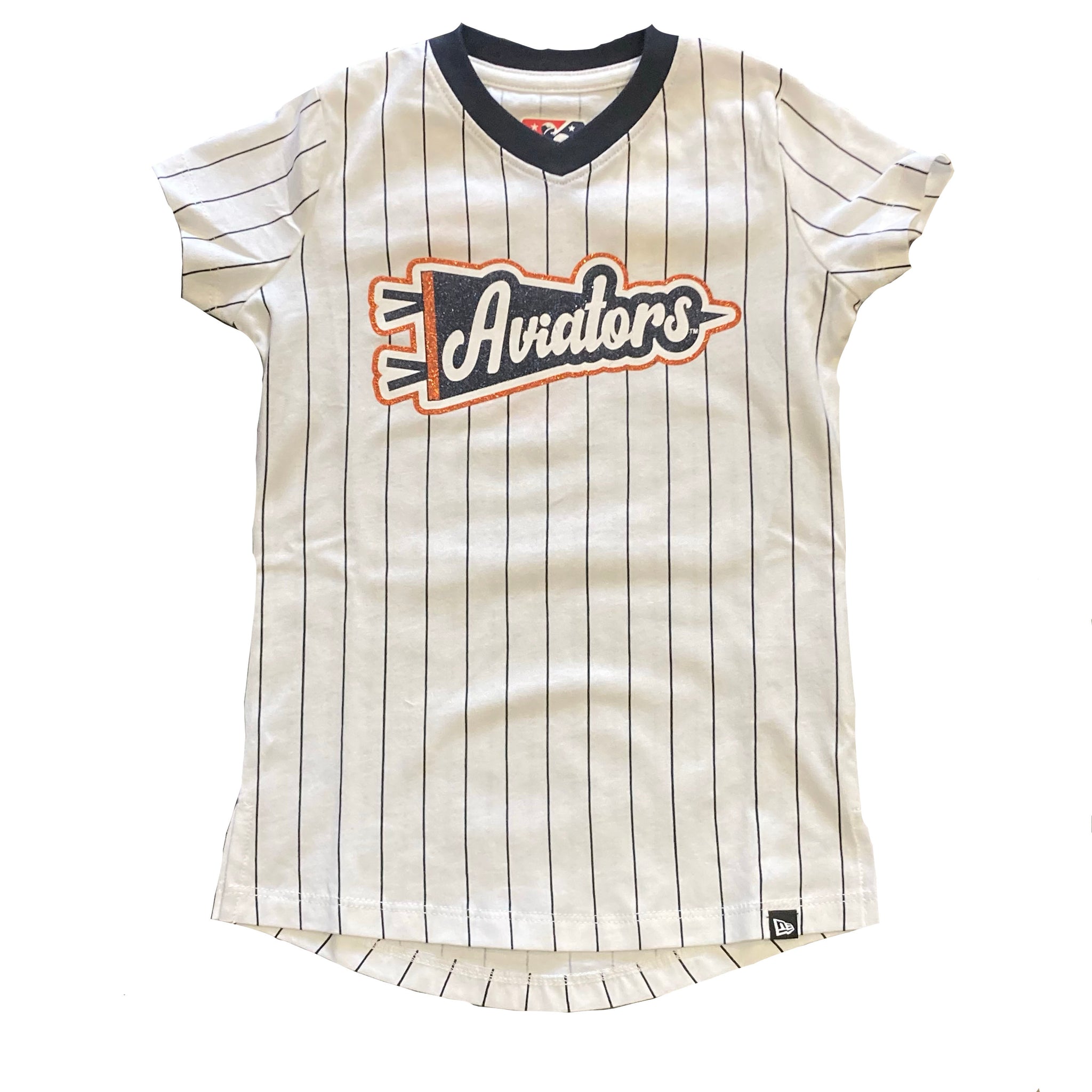 Las Vegas Aviators Pinstripe Youth Girls T-Shirt
