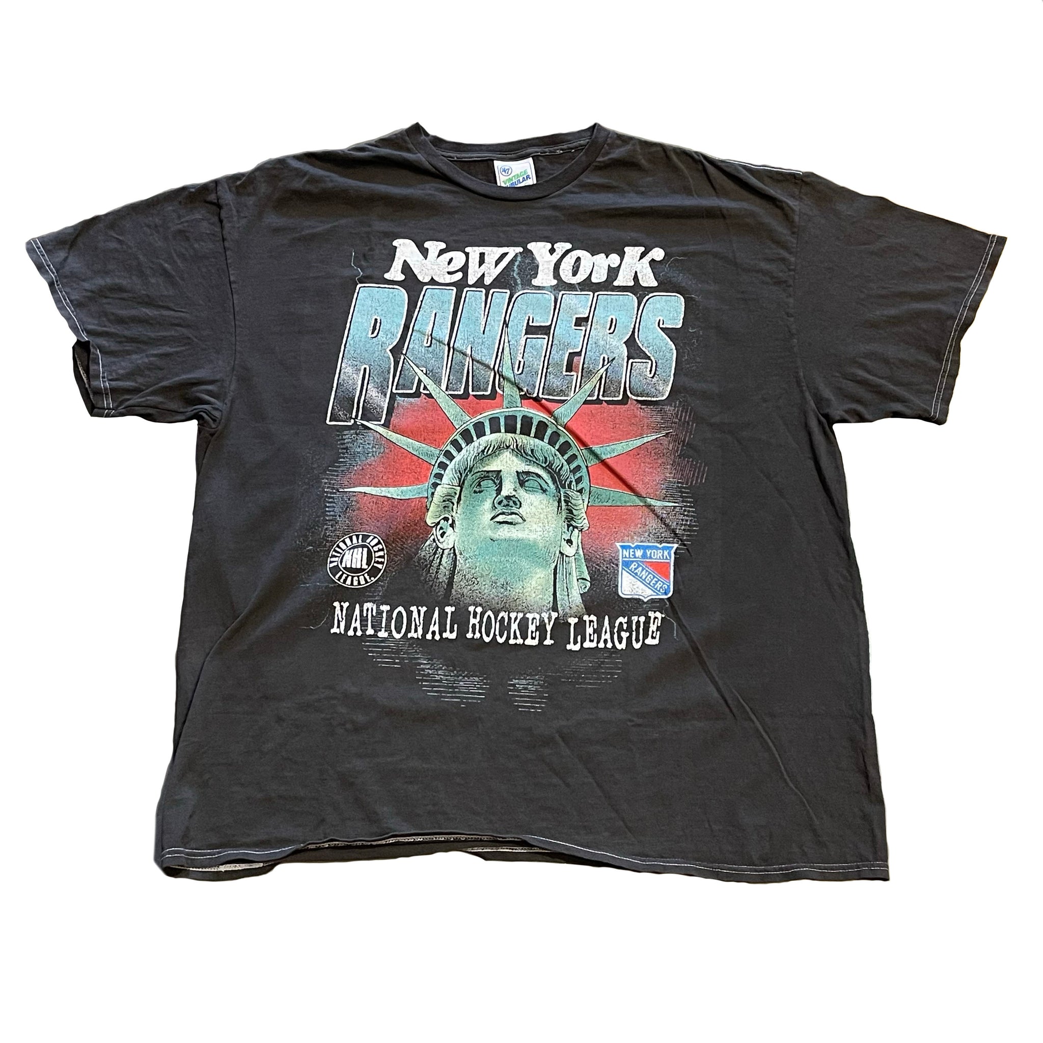 New York Rangers Flint Black Tradition Vintage Tubular Tee