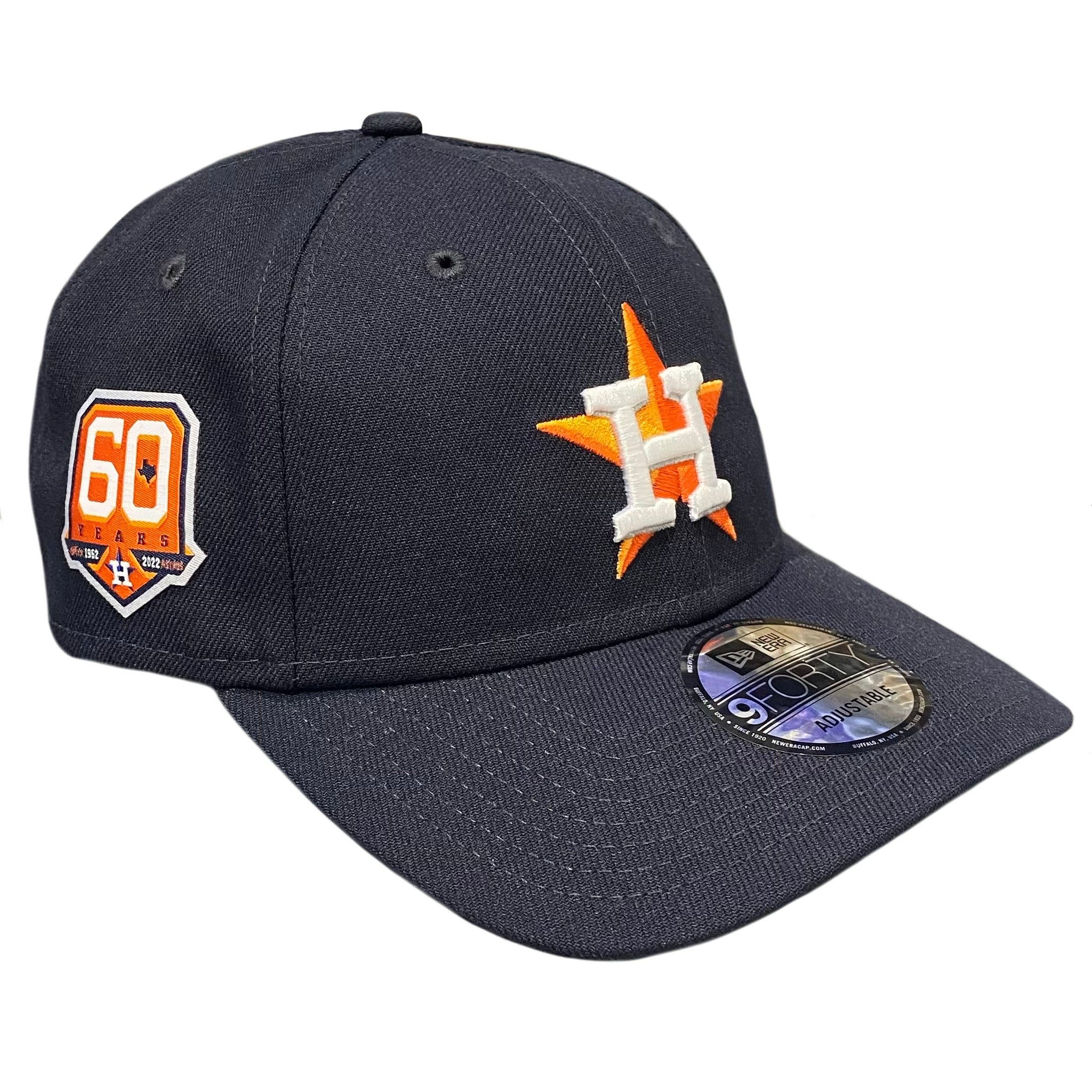 New Era Men's Houston Astros 60th Anniversary Side Patch 9FORTY Cap