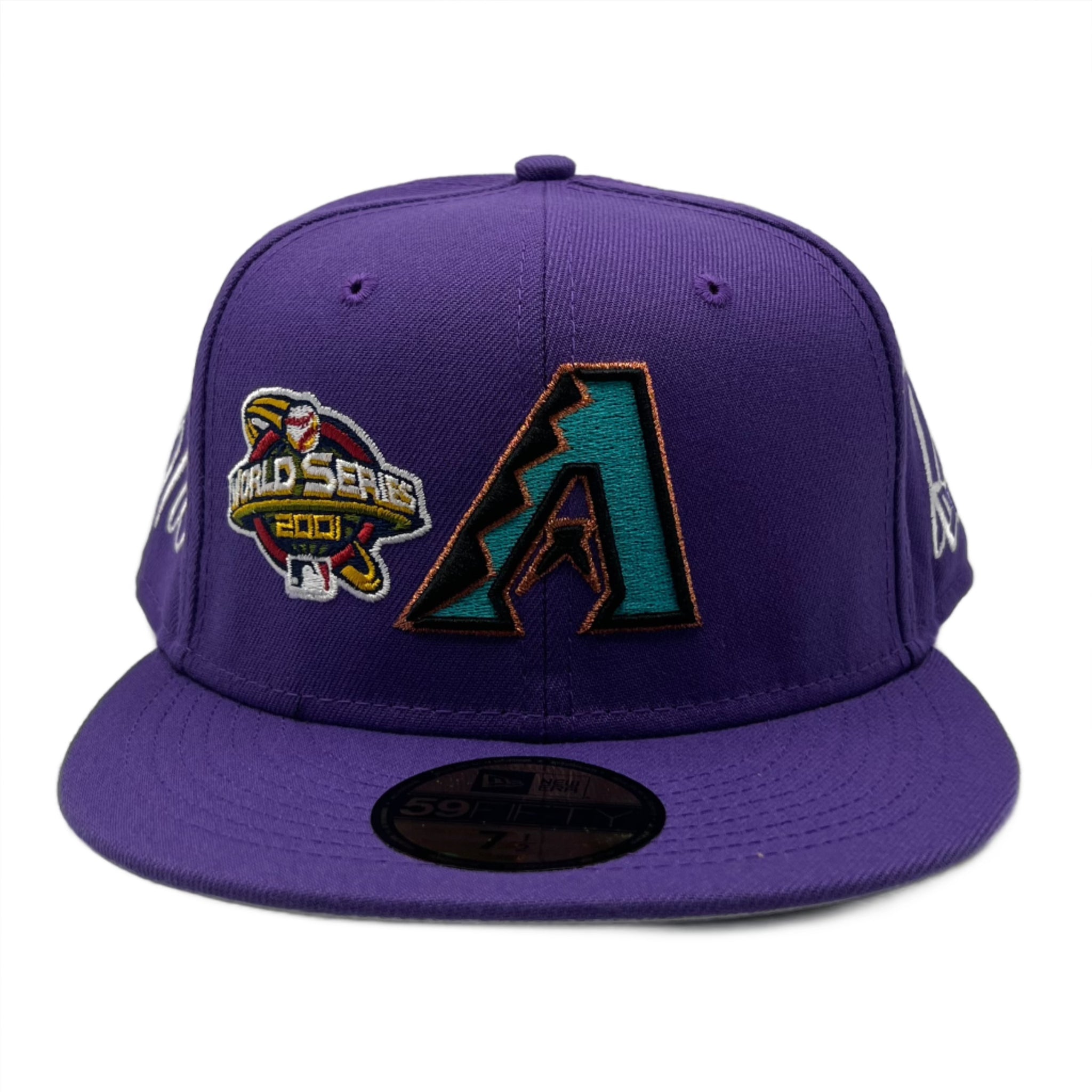ARIZONA DIAMONDBACKS COOPERSTOWN ALL OVER SIDE PATCH "HISTORIC CHAMPS" GRAY UV 59FIFTY FITTED CAP