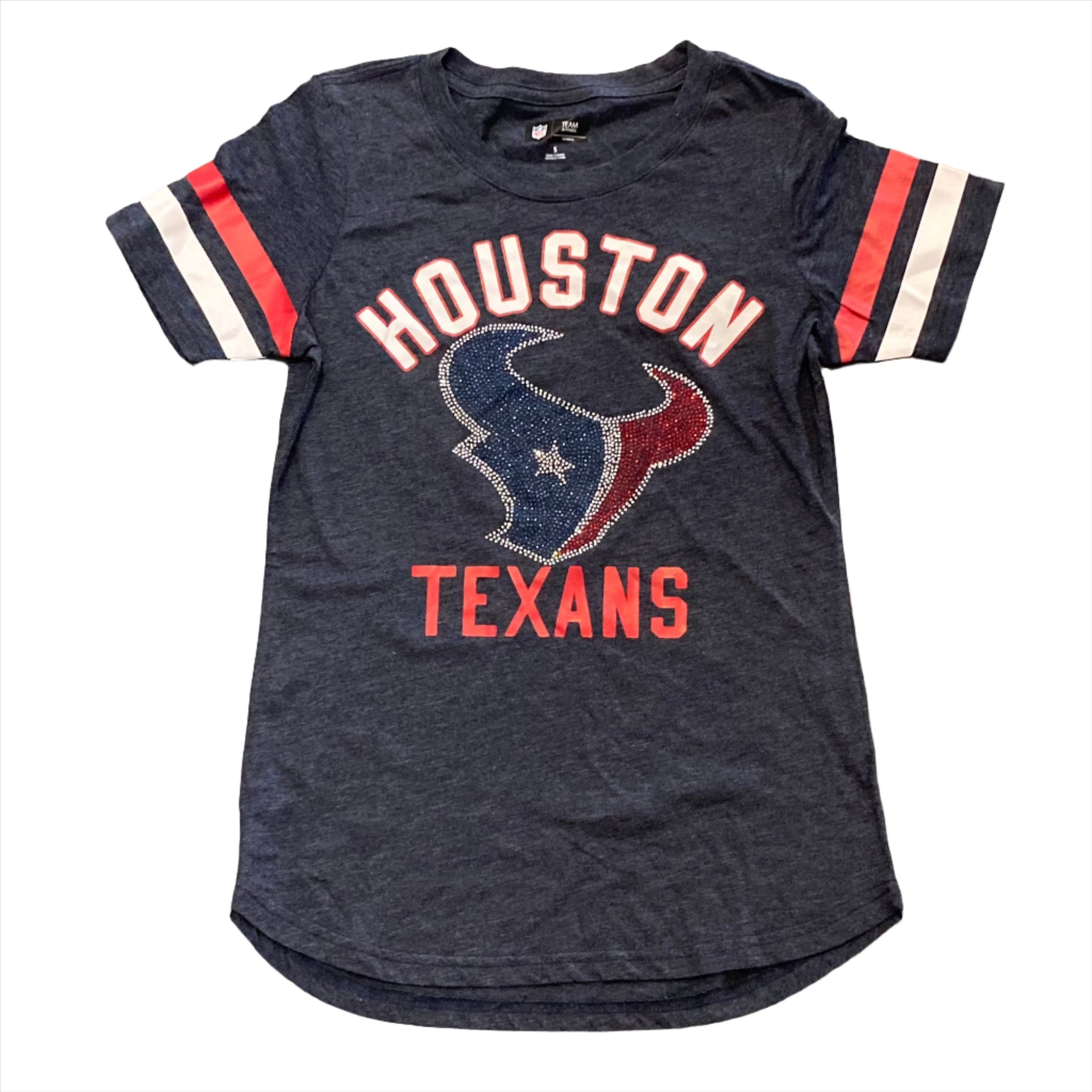 Houston Texans Rhinestone Women s V Neck Shirt Sports Town USA
