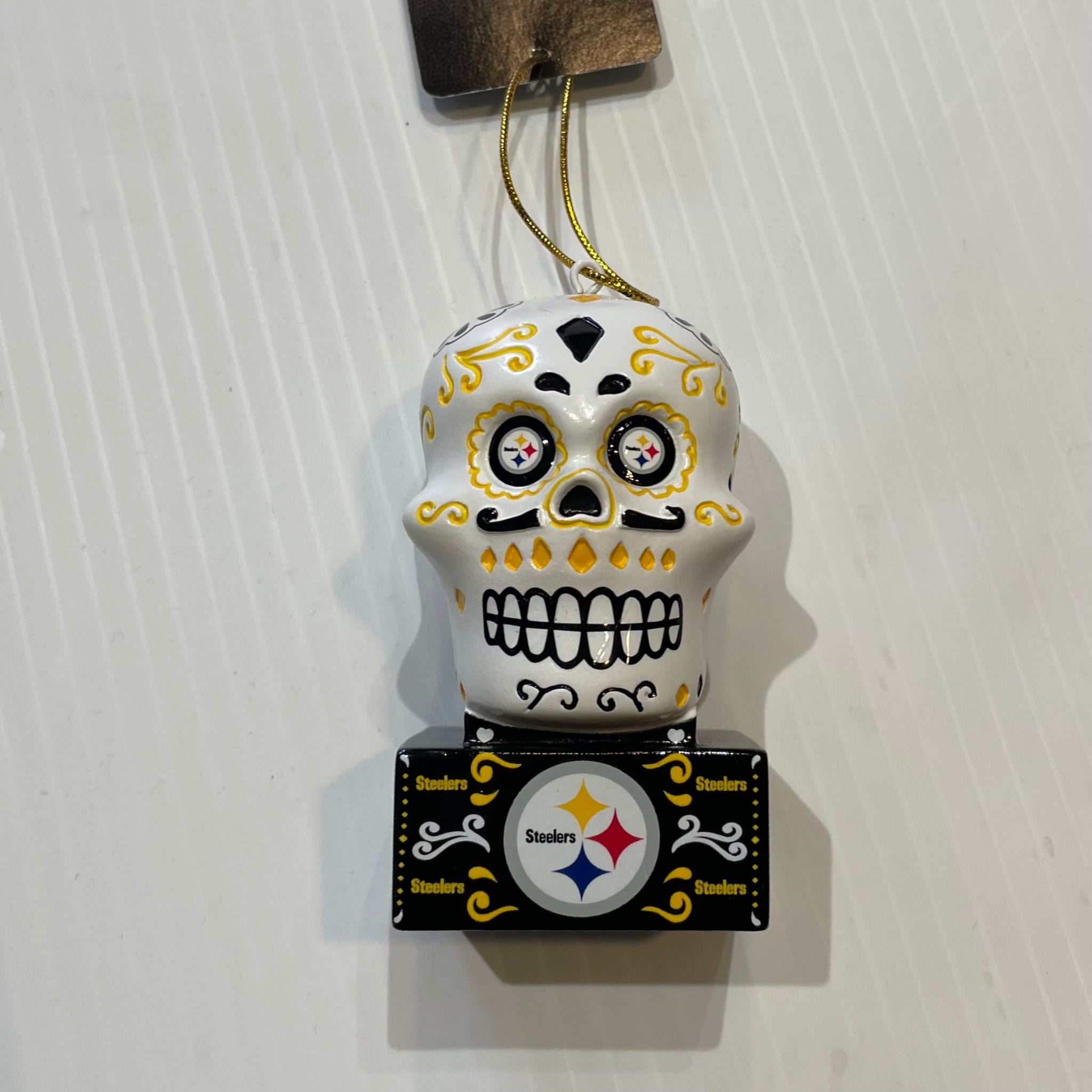Pittsburgh Steelers Sugar Skull Statue Ornament