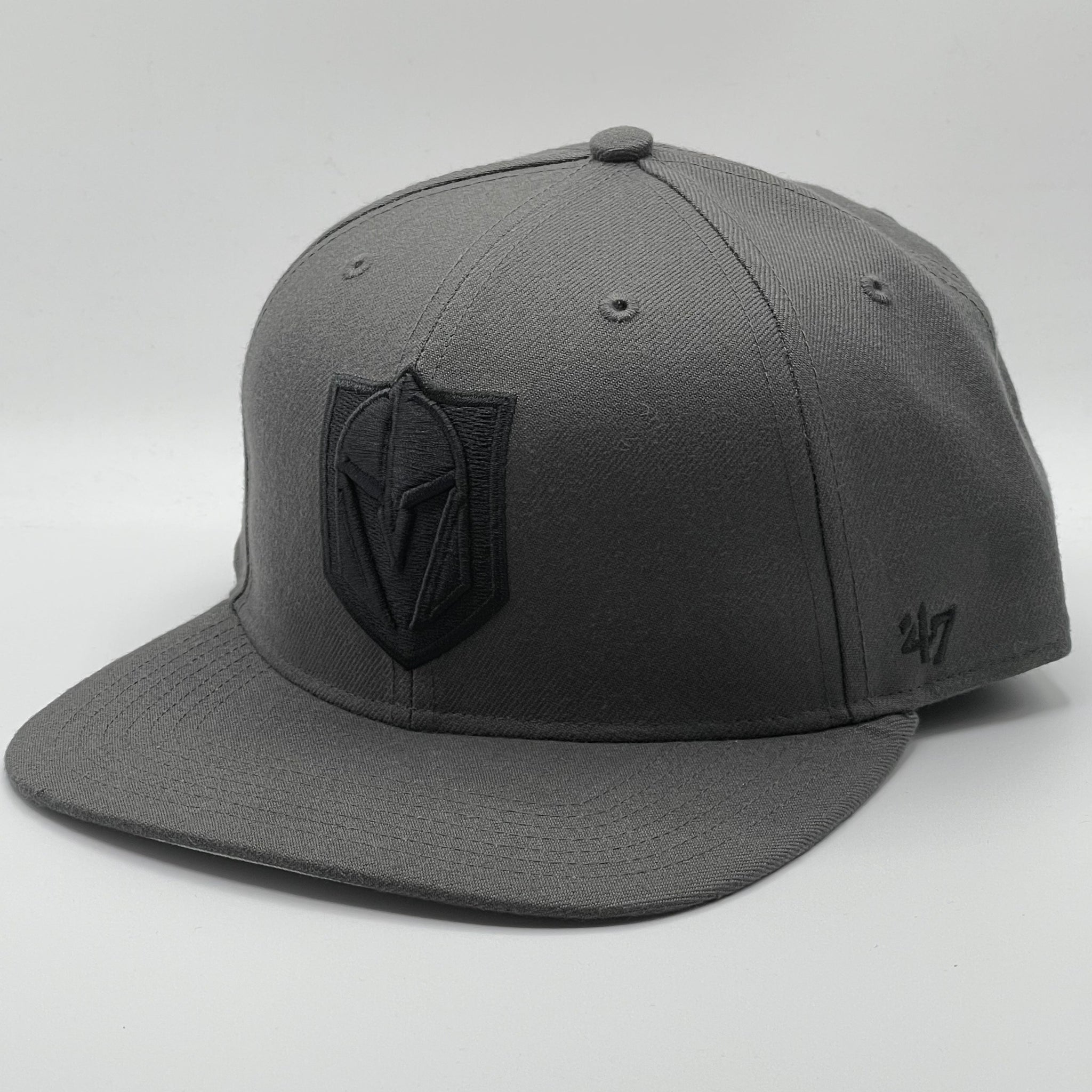 Golden Knights Fitted Black on Gray Tonal Flat Bill Hat