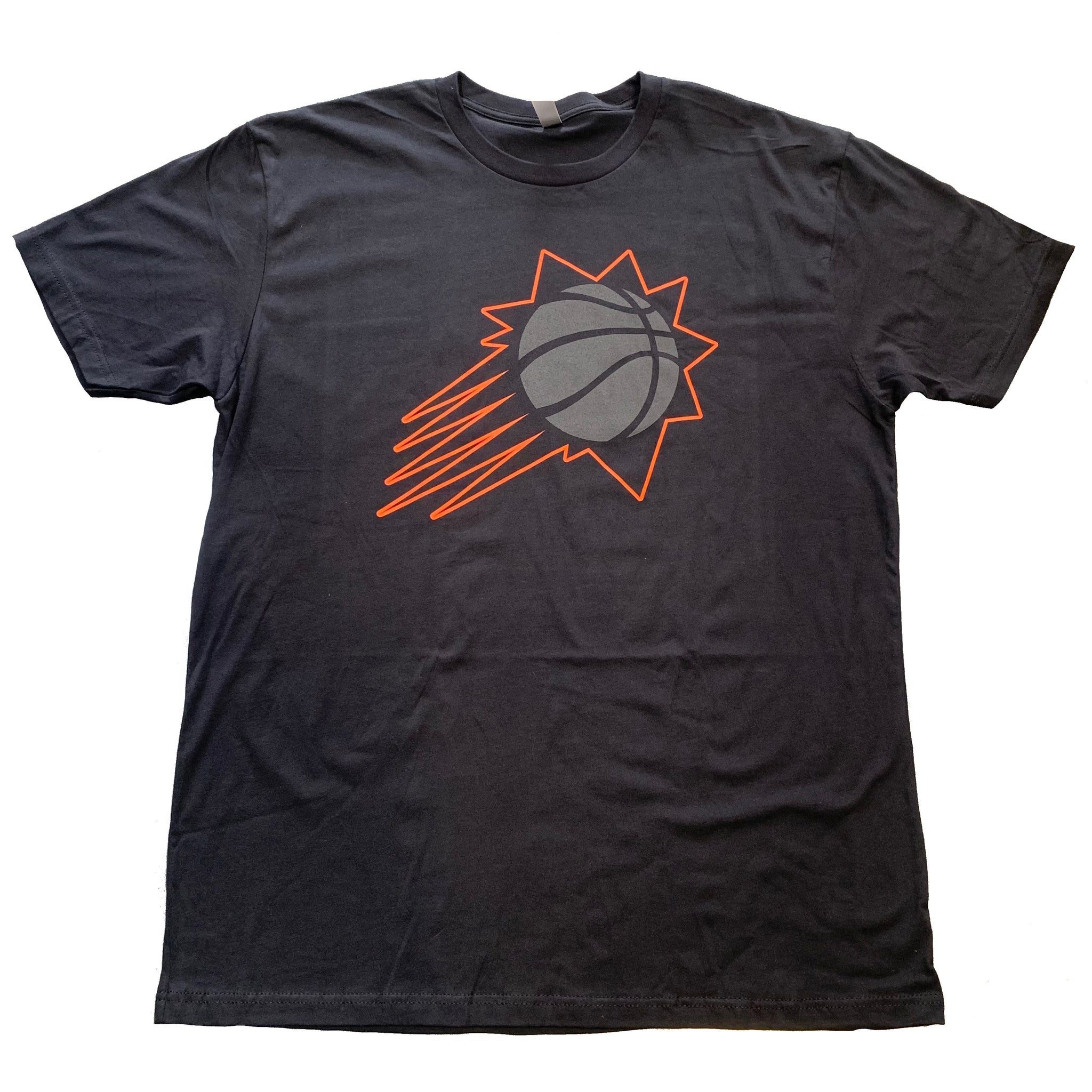 Phoenix Suns Team Logo Imprint Neon Outline Tshirt - Black