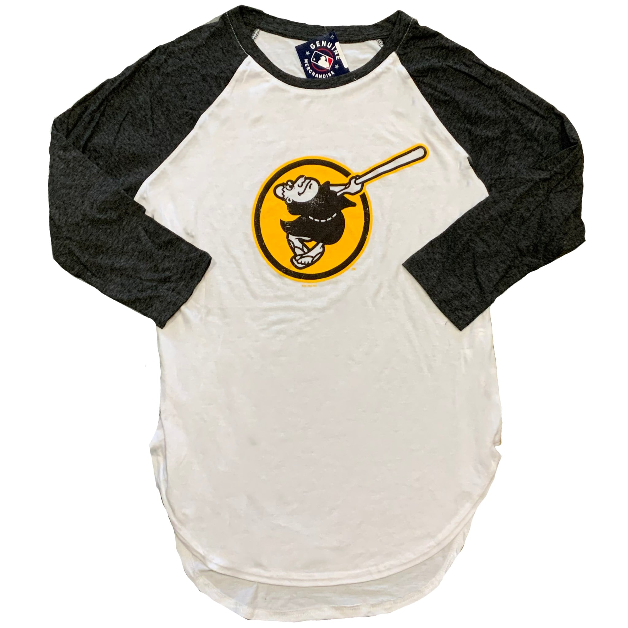 San Diego Padres Scoop Neck Baseball 3/4 Sleeve T