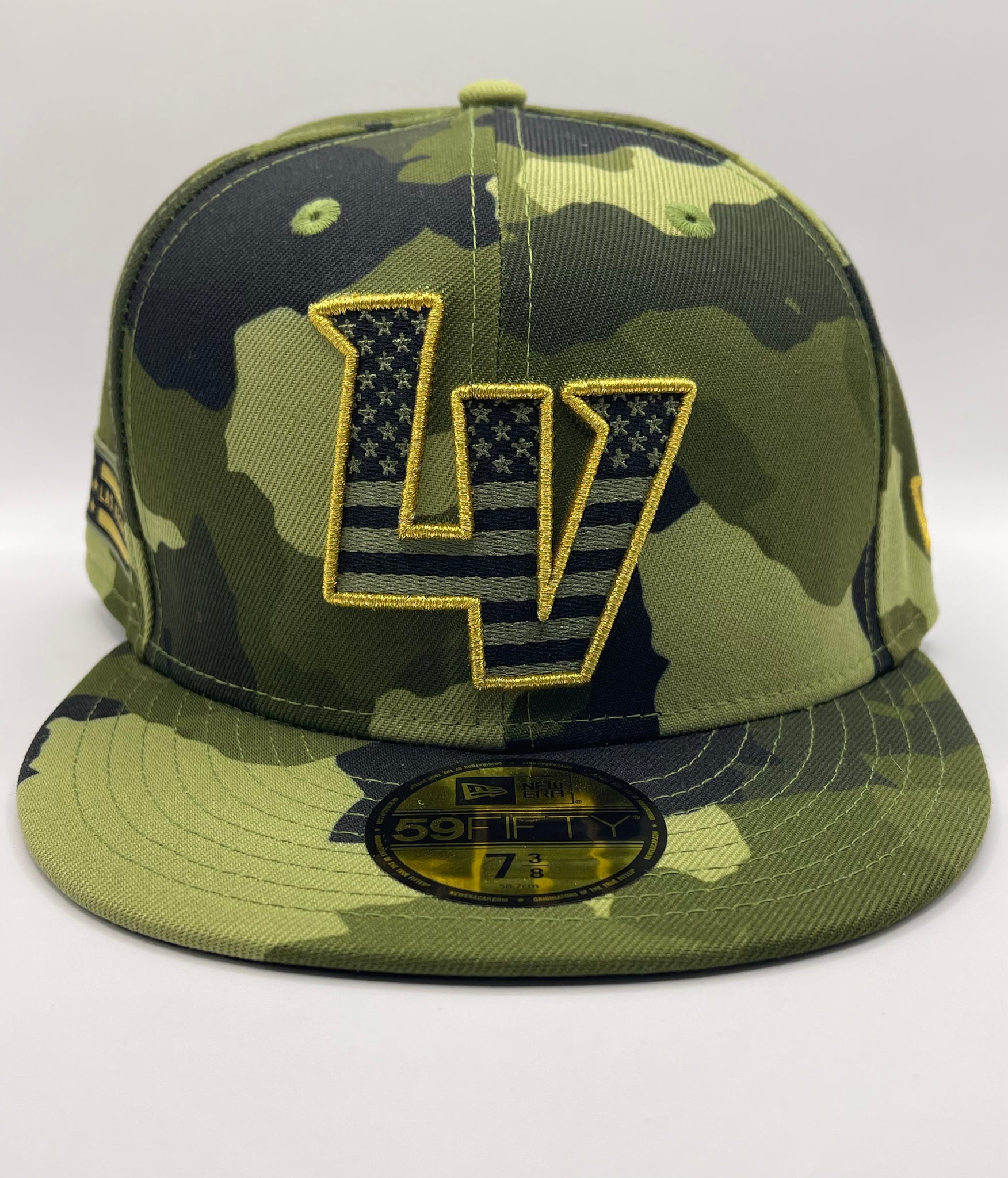 Las Vegas Aviators Armed Forces Day New Era 59FIFTY Fitted Hat - Green Camo