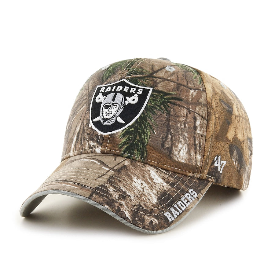 Men's Las Vegas Raiders '47 Realtree Camo Frost MVP Adjustable Hat