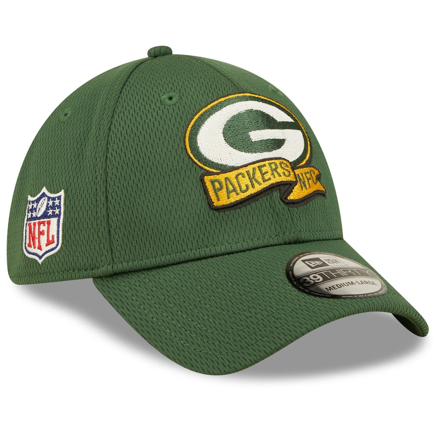 Men's Green Bay Packers New Era Green 2022 Sideline 39THIRTY Coaches Flex Hat