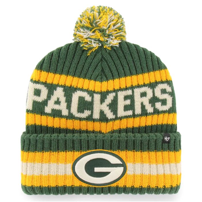 Men's Green Bay Packers '47 Green Bering Cuffed Knit Beanie with Pom