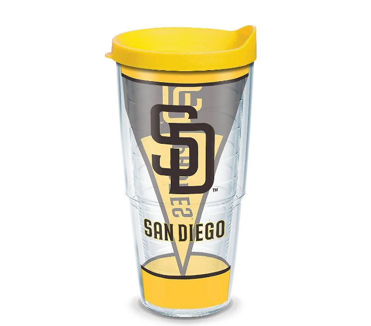 San Diego Padres 24 oz Batter Up Travel Mug with Lid