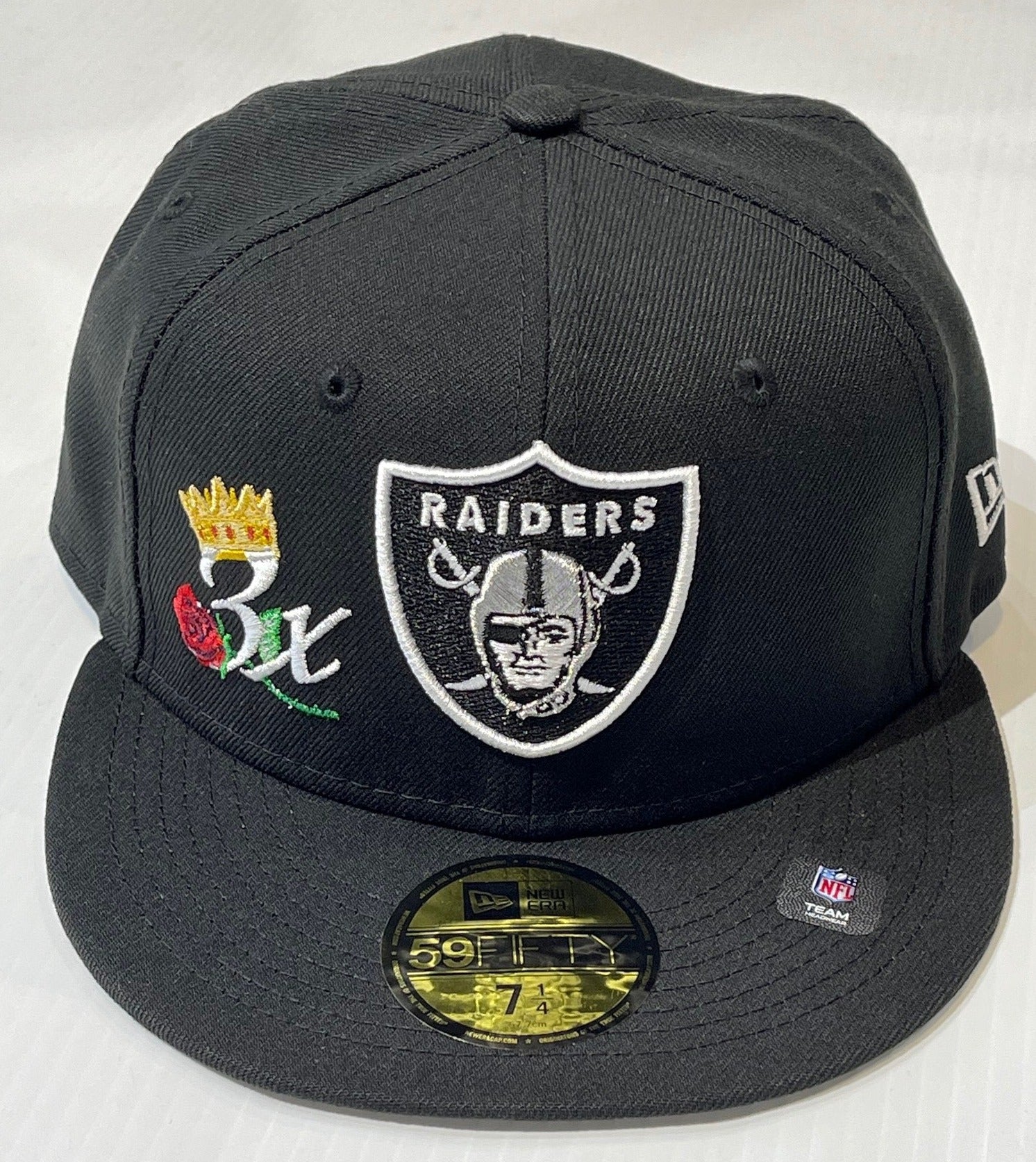 Las Vegas Raiders 3x Crown Champs New Era 59fifty Fitted Hat - Black